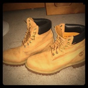 Timberland beige work boots size 9.5